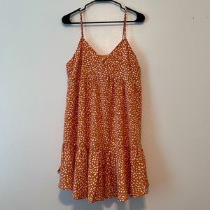Orange and white sundress